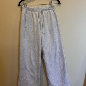 Garage Light Gray Sweatpants - Drawstring Waist. Bottoms are lightly stained
